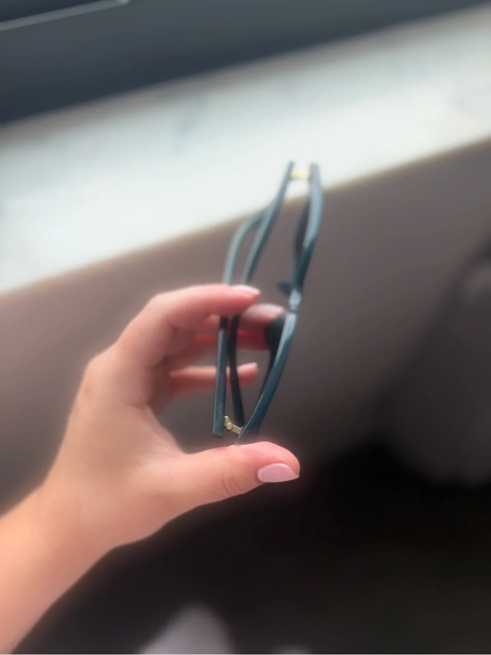 Gucci Teal Square Sunglasses with Brown Lenses